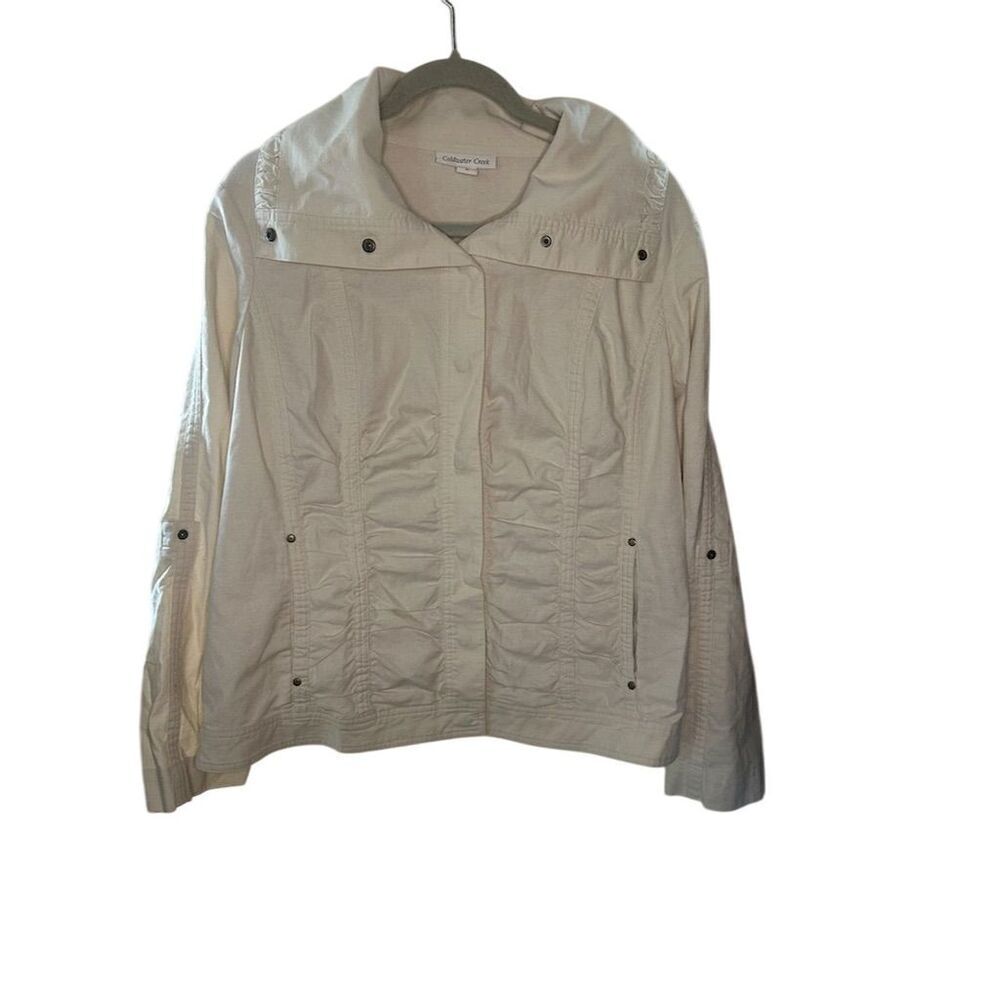 Coldwater Creek Women's Cream Lightweight Jacket Size Plus 16